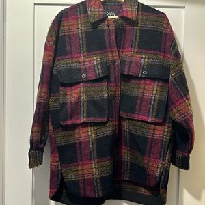 Zara plaid wool Shacket